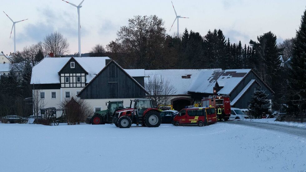 In der Schuene in der Großhennersdorfer Straße befand sich ein Traktor