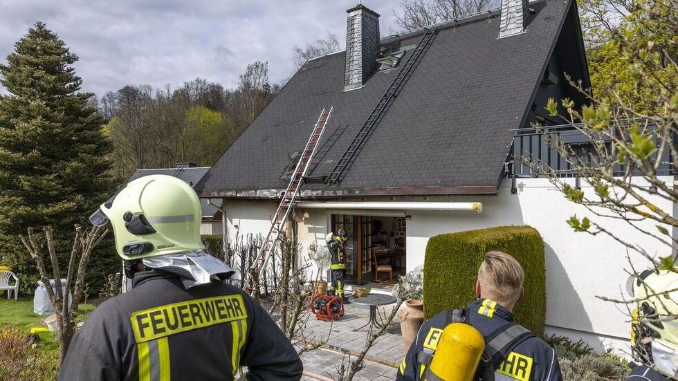 Feuerwehrleute konnten den Brand schnell löschen.