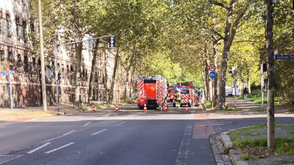 Die Theresienstraße wurde voll gesperrt.