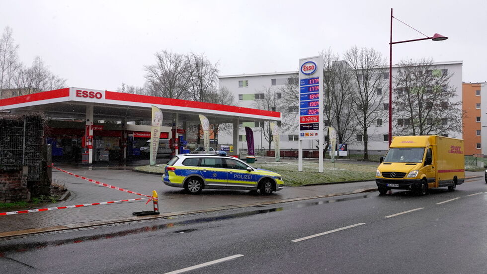 Die Polizei sicherte nach dem Überfall Spuren.