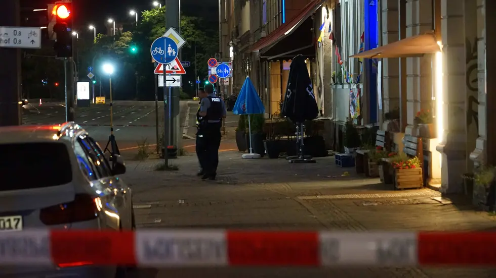 Der Tatort an der Eutritzscher Straße in Leipzig. Der Tatort an der Eutritzscher Straße in Leipzig.