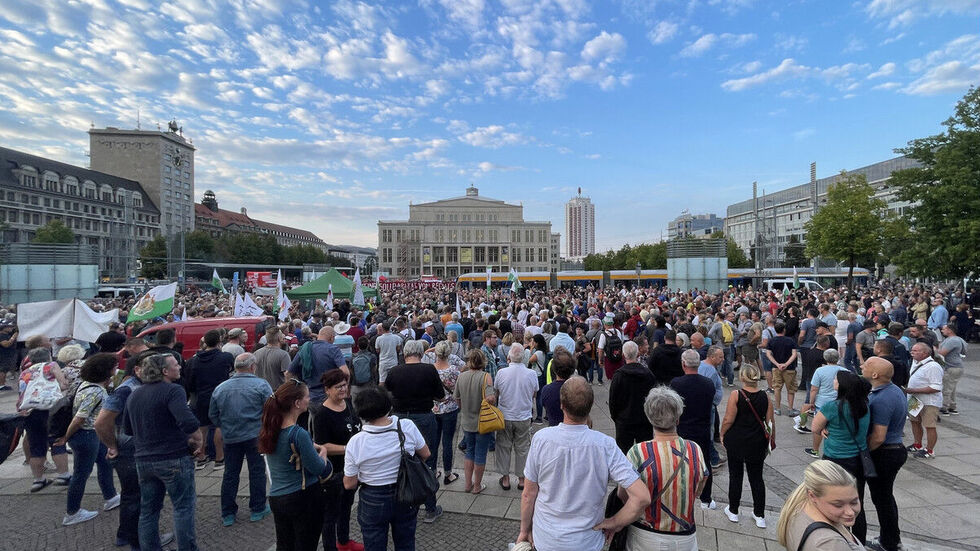 Demo auf dem Augustusplatz