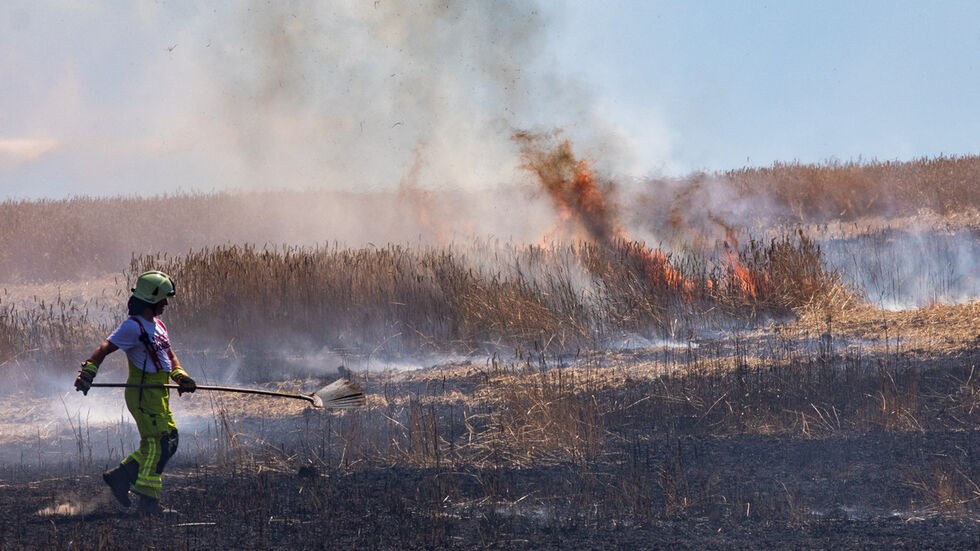 Durch die Hilfe von Landwirten konnte das Feuer rasch unter Kontrolle gebracht werden. 