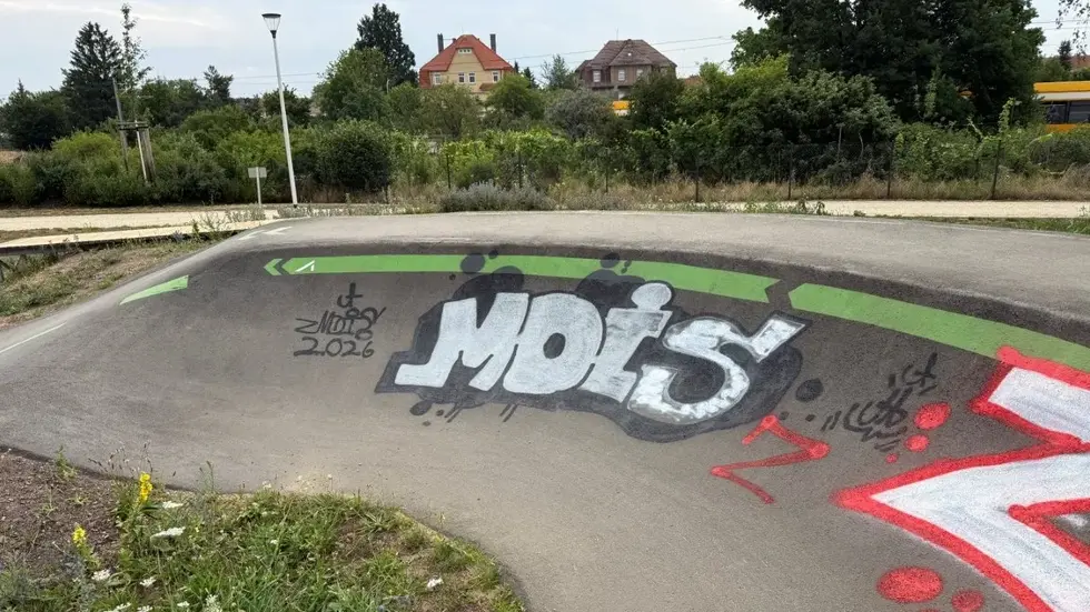 Scchmierereien im Coswiger Bikepark Scchmierereien im Coswiger Bikepark