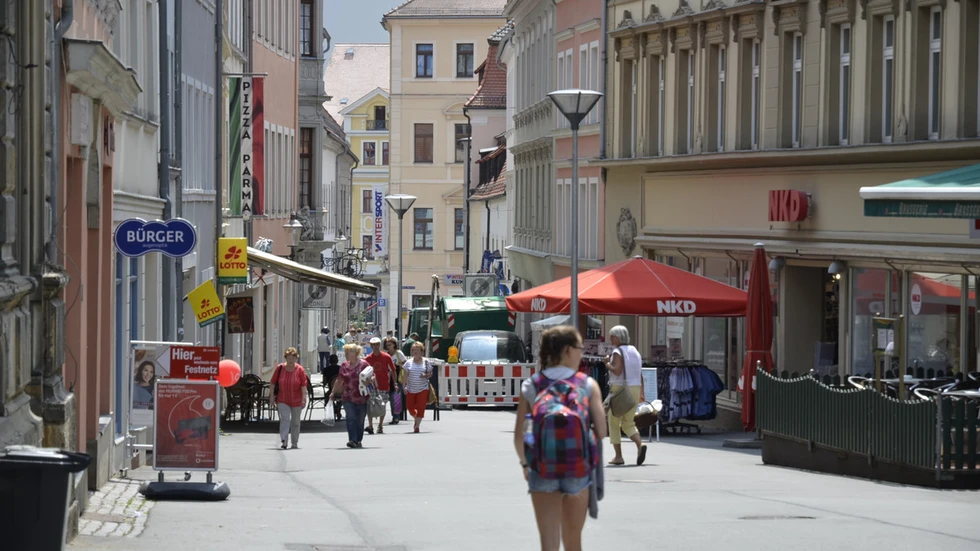 Einkaufsstraße in Zittau