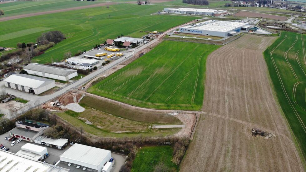 Auch ein neues Regenrückhaltebecken wurde gebaut. 