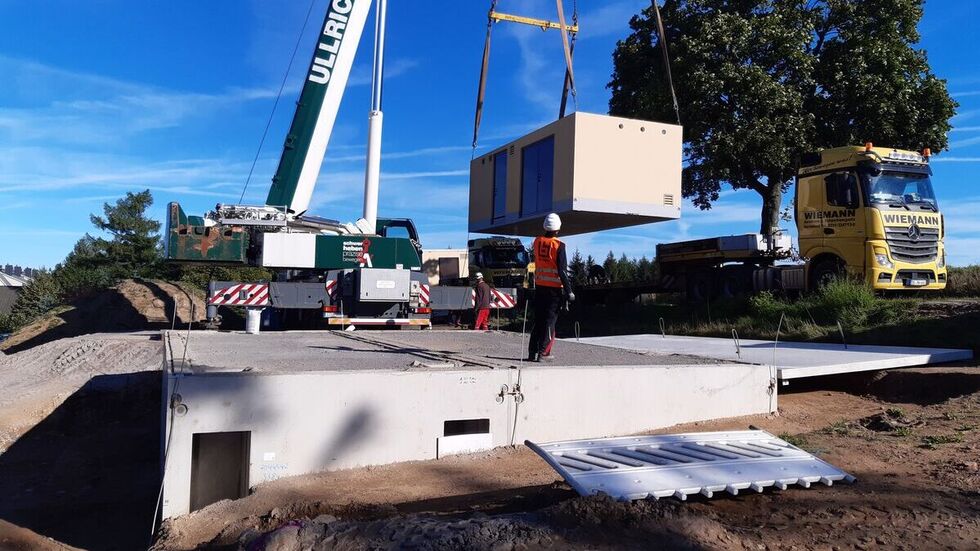 Für das neue Erdgas-Netz wird derzeit auch eine neue Gasdruckregelanlage gebaut.