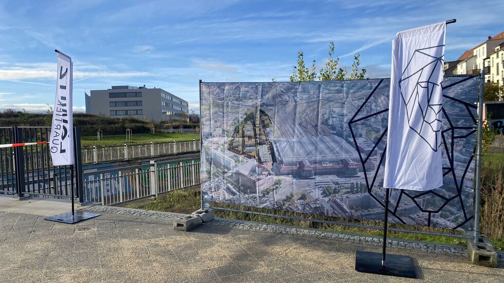 Der Plan: So soll das künftige Quartier auf der Westseite vom Leipziger Hauptbahnhof aussehen.