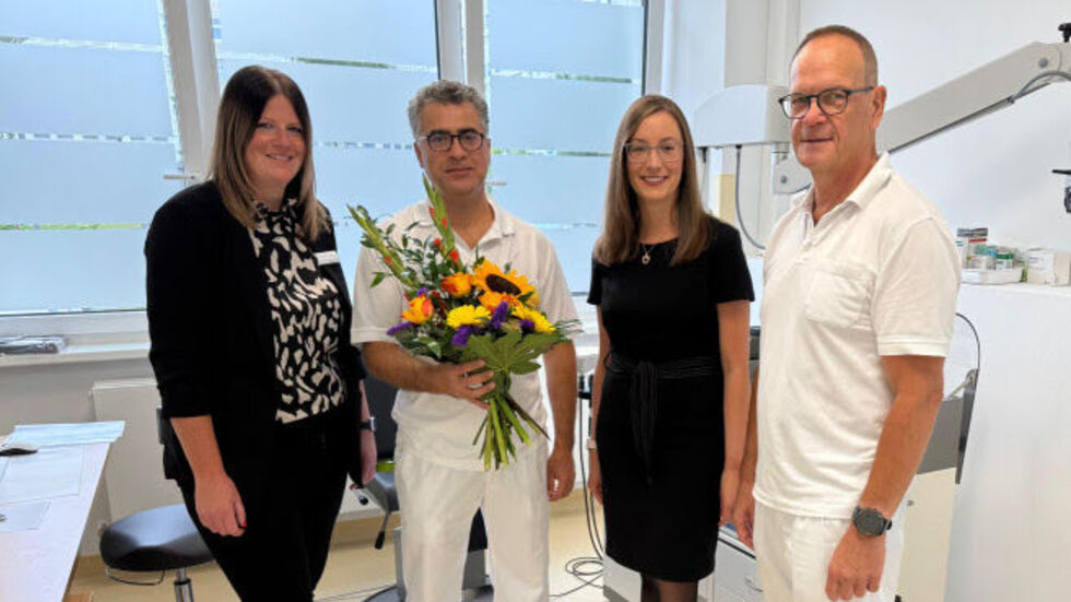 Blumen für das HNO-Team