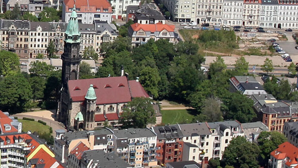 Das Familienfest zum Jubiläum wird rund um die Lutherkirche gefeiert.