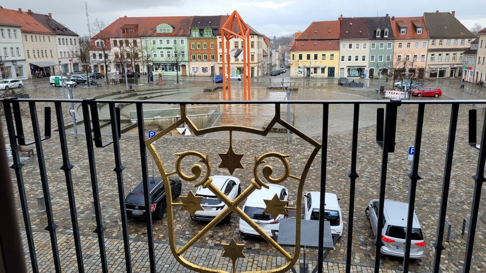 Der "Goldene Engel" liegt direkt am Altmarkt von Bischofswerda.