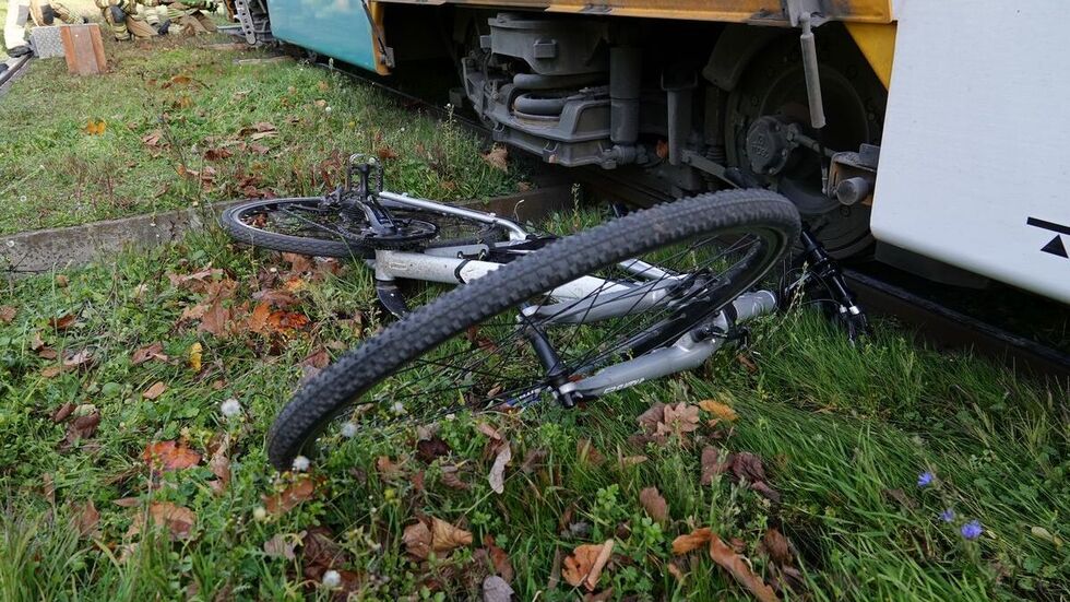 Mit diesem Rad ist der Radler verunglückt.