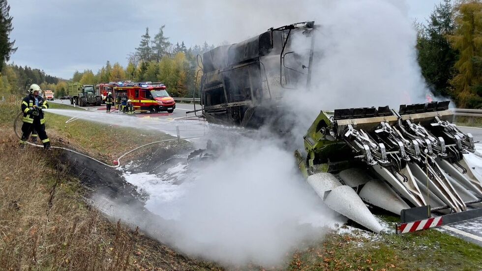 Die Flammen vernichteten auch einen Teil der Böschung. 