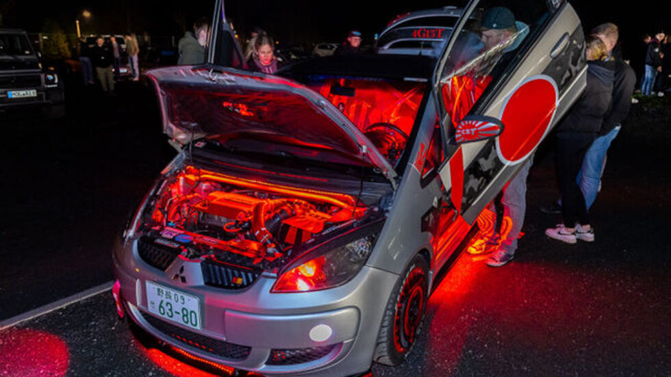 Beim Tuning-Treffen in Schöneck gab es "aufgemotzte" Autos zu sehen.