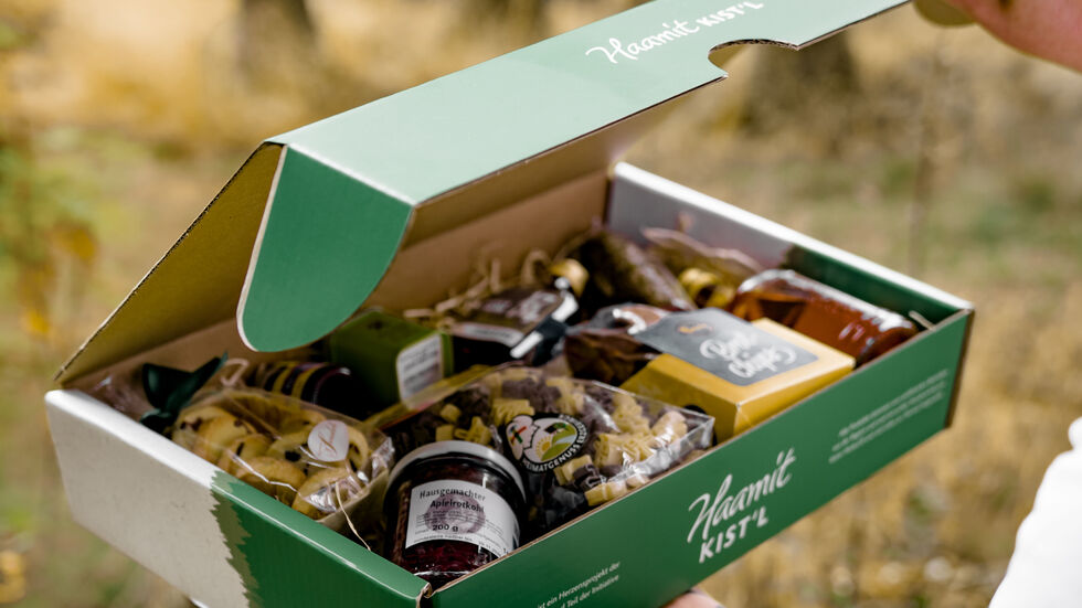 Die Haamit Kist'ln bieten Spezialitäten aus der Region.