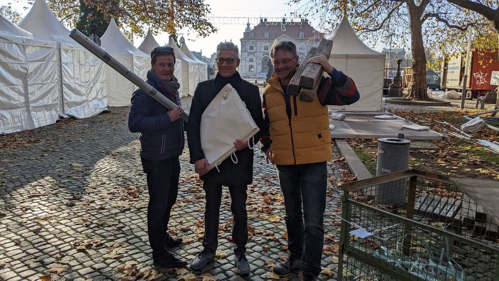 Veranstalter Matteo Böhme, Jörg Polenz, Holger Zastron (v.l.)