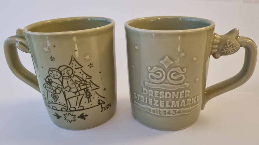 Das Design der Striezelmarkttassen im Jahr 2024.