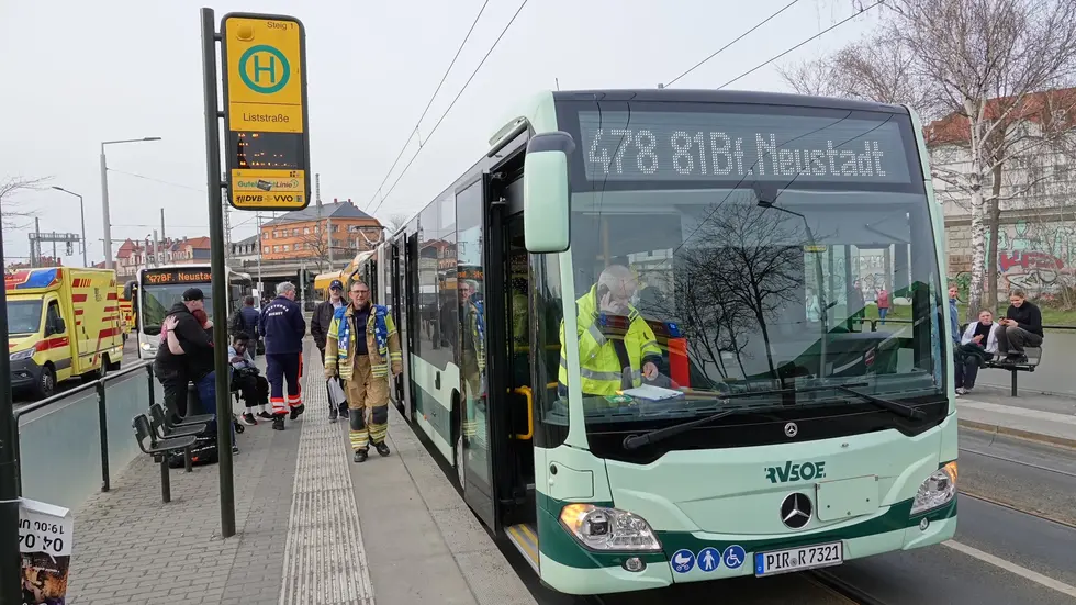 Warum der Bus bremsen musste, wird noch ermittelt