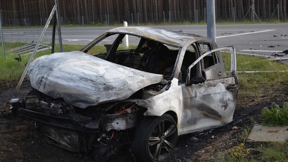 Auch der Seat Cupra erlitt deutlichen Schaden.