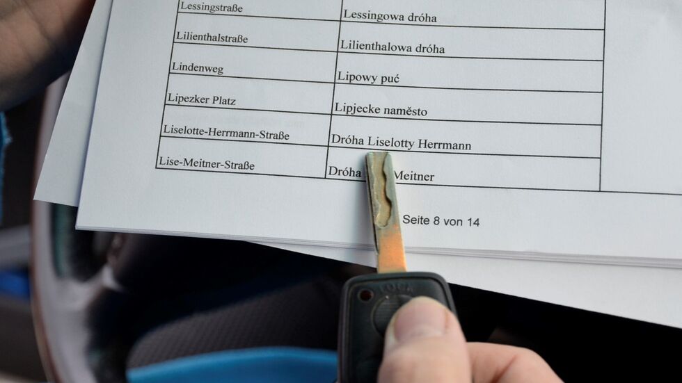 So ist es korrekt. Das Sorbische Institut Bautzen hat eine Namensliste erstellt. 