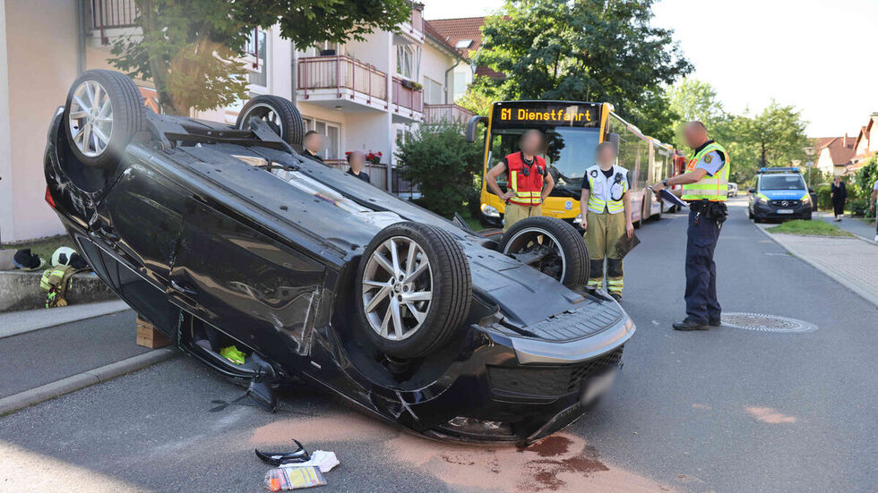 Der verunfallte Wagen.