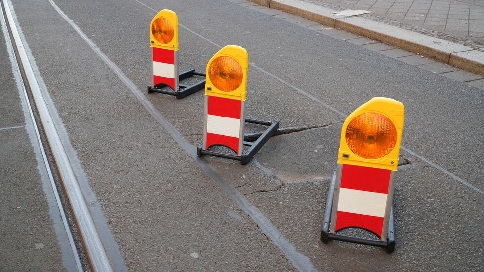 Schließlich wurde die Stelle so abgesperrt.