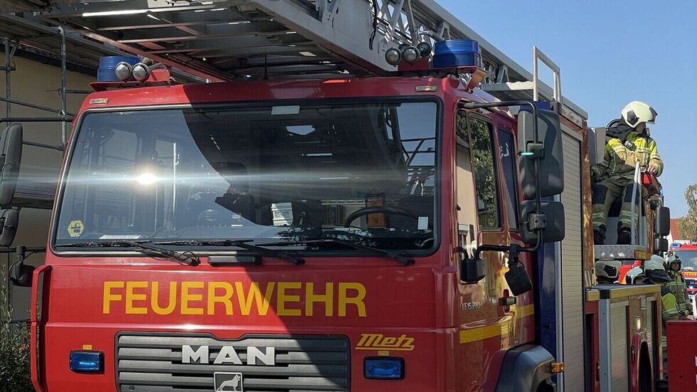 Die Feuerwehr im Einsatz.