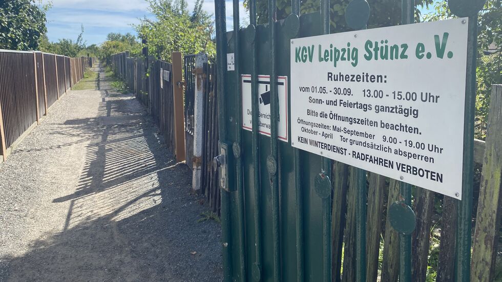Gebrannt hat es in der Kleingartenanlage "Stünz" - und zwar ganz am Ende.