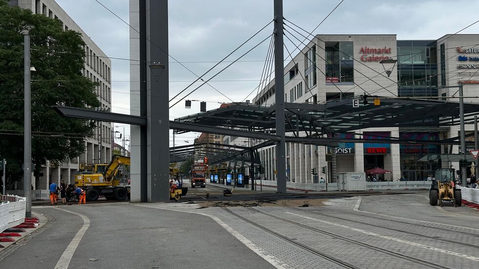 Der Postplatz ist einer der wichtigsten Knotenpunkte für die DVB - und wird nun gesperrt. 