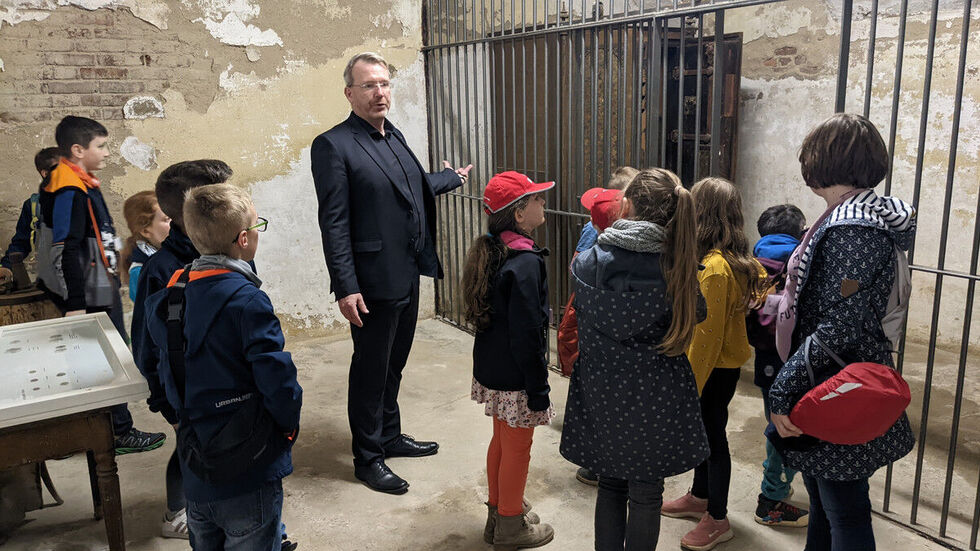 Auf Einladung von Oberbürgermeister Sven Krüger waren die Kinder neulich auch im Freiberger Rathaus. 