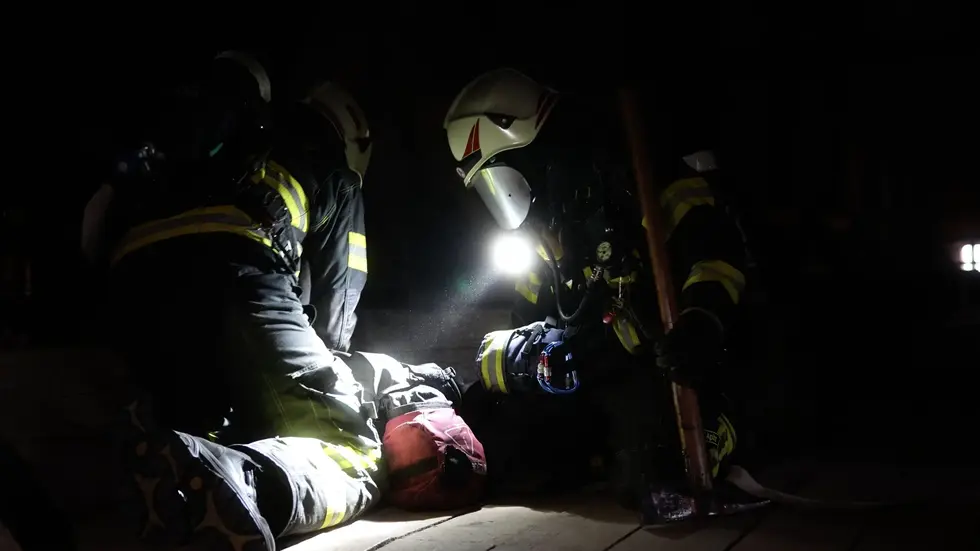 Simuliert wurde am Donnerstag Abend eine Verpuffung im Kirchturm der Stadtkirche St. Marien mit sieben Verletzten.