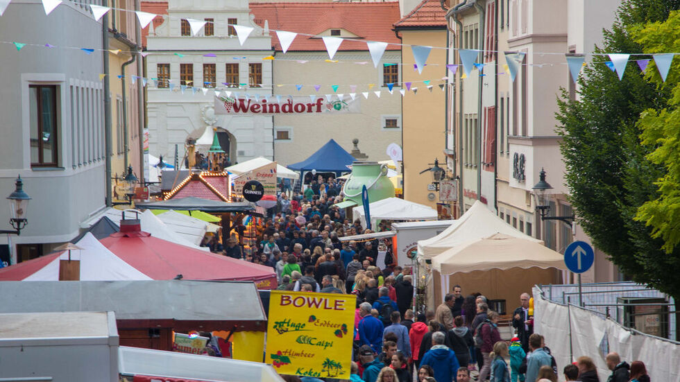 Beim Bergstadtfest in Freiberg.