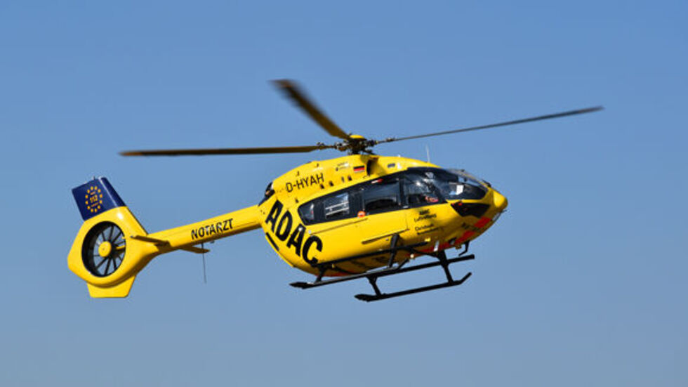 Der ADAC Rettungshubschrauber war im Einsatz. 
