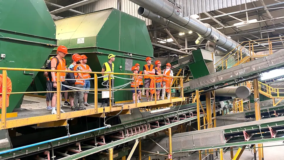 Blick in die mechanische Sortieranlage der Zentraldeponie Cröbern bei Leipzig. Blick in die mechanische Sortieranlage der Zentraldeponie Cröbern bei Leipzig.