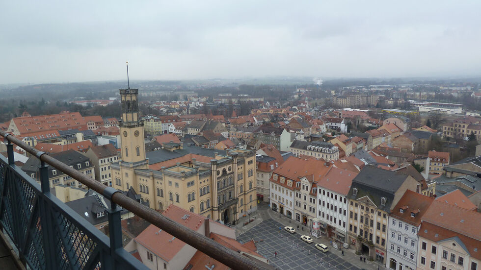 Blick auf die Zittauer Innenstadt. Viele Bautzen sind denkmalgeschützt.