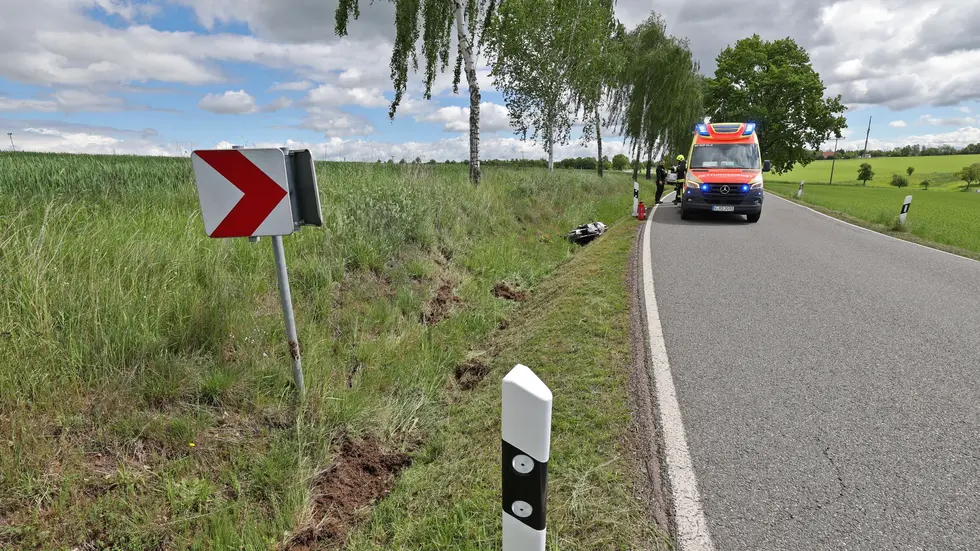 An der Unfallstelle.