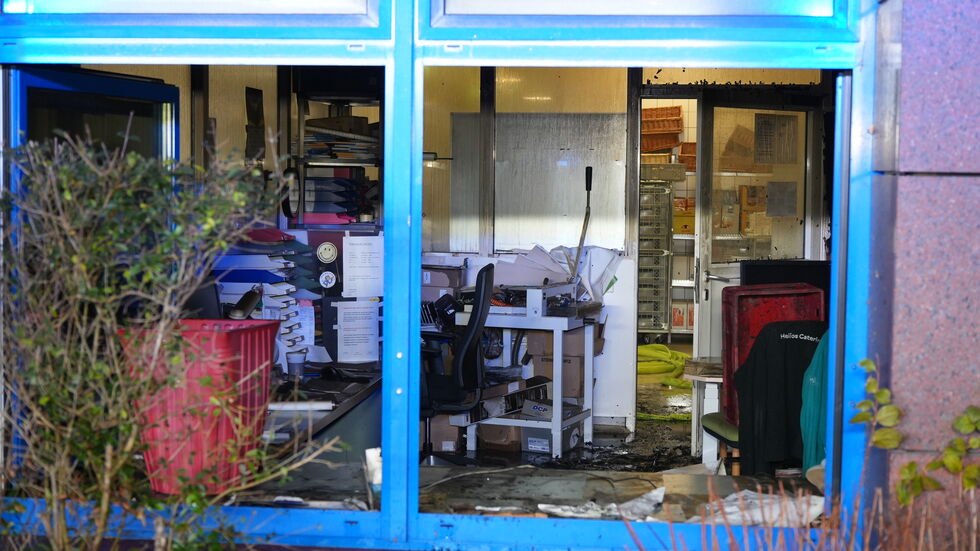 In einem Büro direkt neben der Notaufnahme hat es gebrannt.