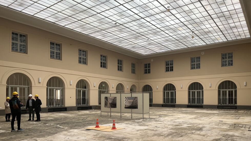 Der Lichthof soll saniert und später wieder für Veranstaltungen für bis zu 250 Personen genutzt werden können