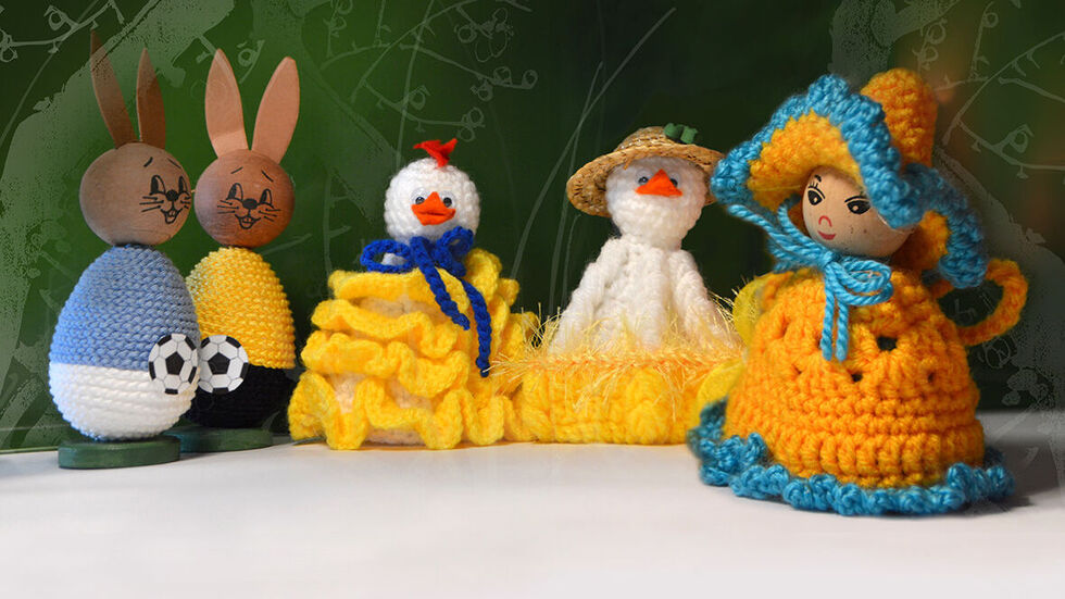 So lustig können österliche Eierwärmer aussehen.