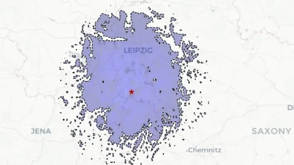 Die Ausmaße des Bebens in einer von Erdbebennews.de erstellten Karte. Die Ausmaße des Bebens in einer von Erdbebennews.de erstellten Karte.