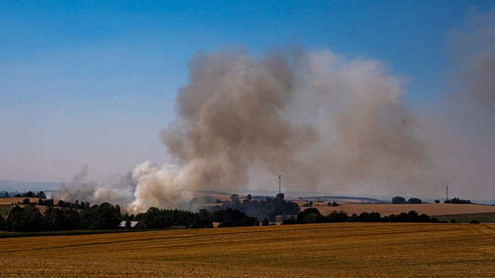 Die Rauchsäule war kilometerweit zu sehen.