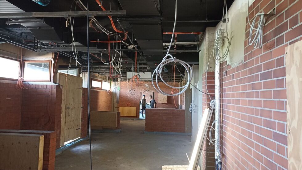 Blick in die Baustelle auf der Bergstraße.