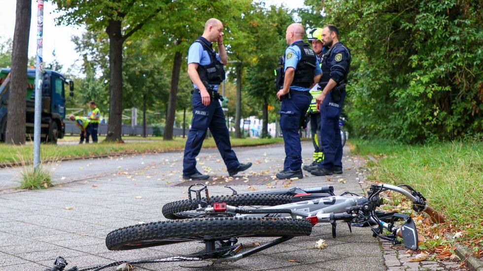 Das kaputte Fahrrad.