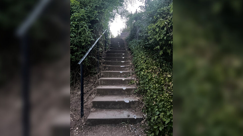 Der Treppenschaden am Eggersweg.