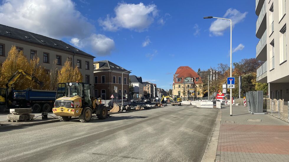 Baustelle Humboldtstraße am Dienstagnachmittag