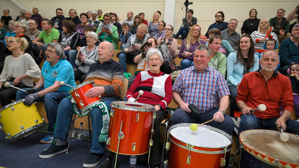 Fans bei einem Heimspiel von RB Zwickau