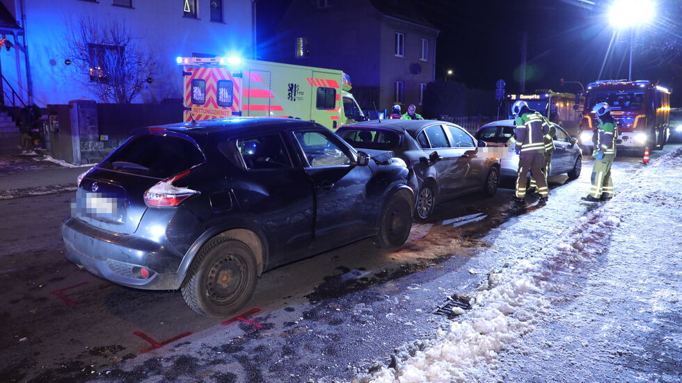 Die drei unfallbeteiligten Fahrzeuge.