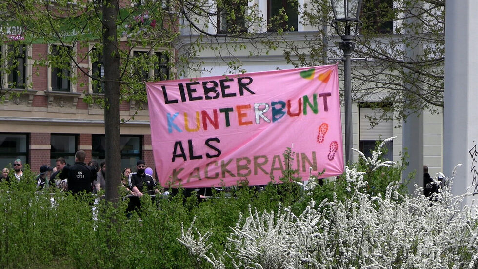 Protest gegen Rechtsextreme.