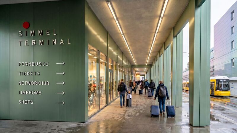 So wird der Weg zum Terminal aussehen