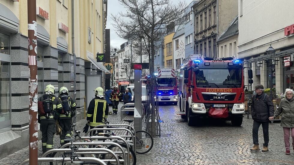 Beim Einsatz am Morgen.